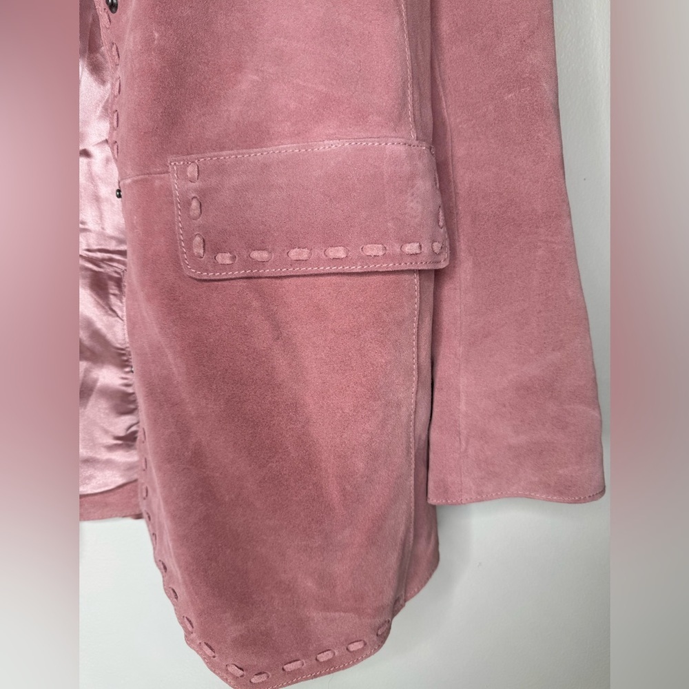 NWOT We The Free X Free People High Tide 100% Suede Blazer Pink - Picture 5 of 6